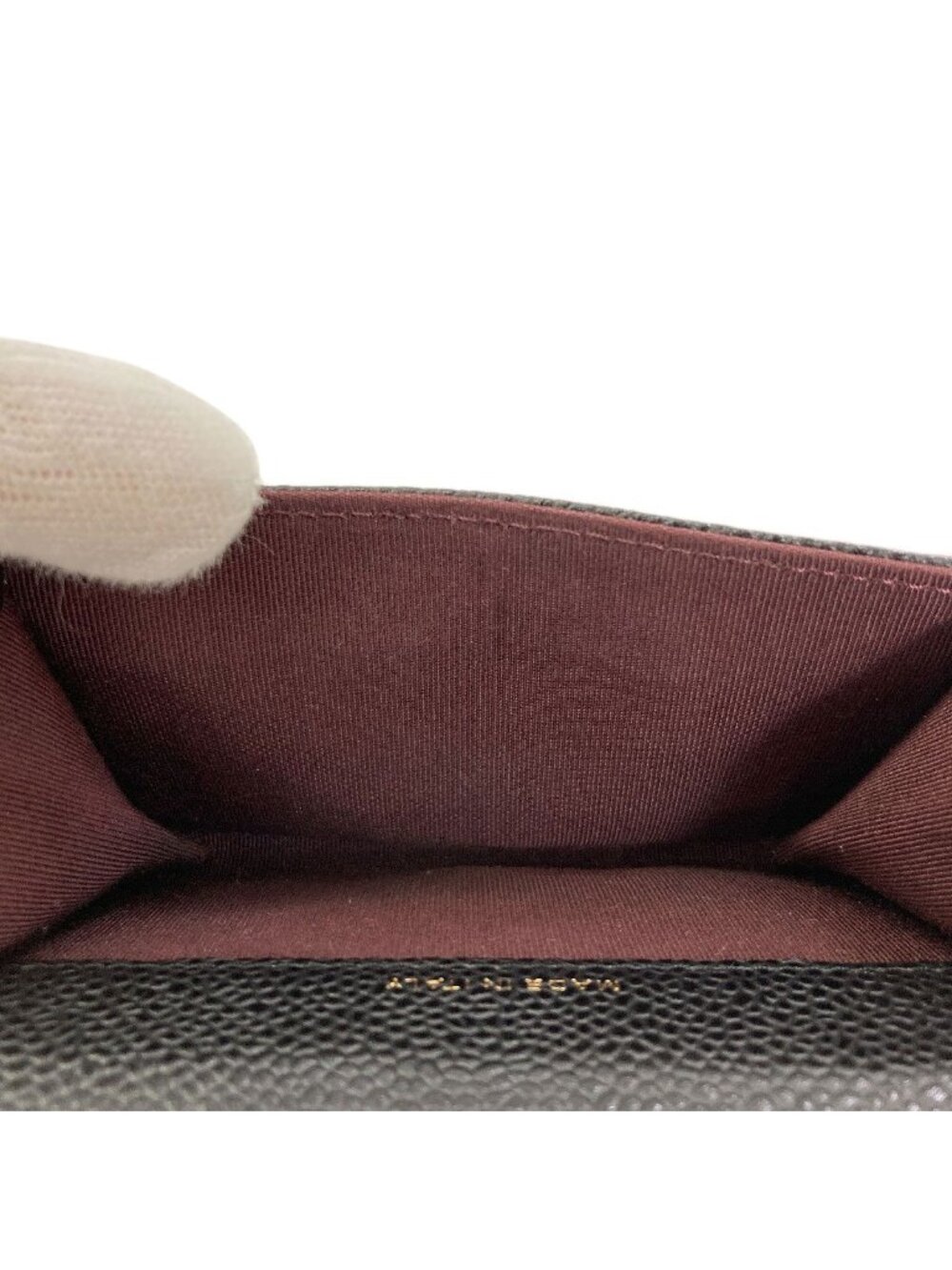 ★SOLD★ Chanel Quilted CC Logo Gold Card Case Gray Calfskin - Picture 9 of 15